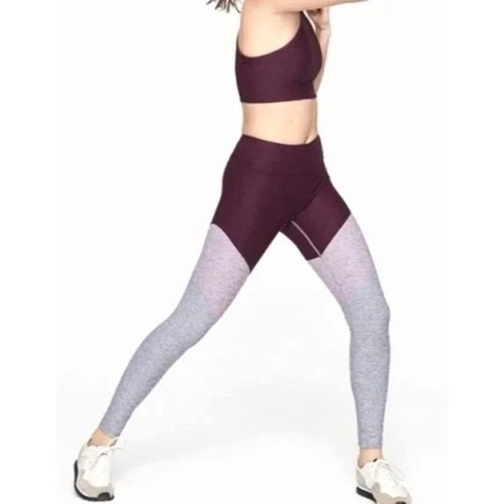 Outdoor‎ Voices Leggings Women Small Purple Pink Colorblock High Rise Athletic